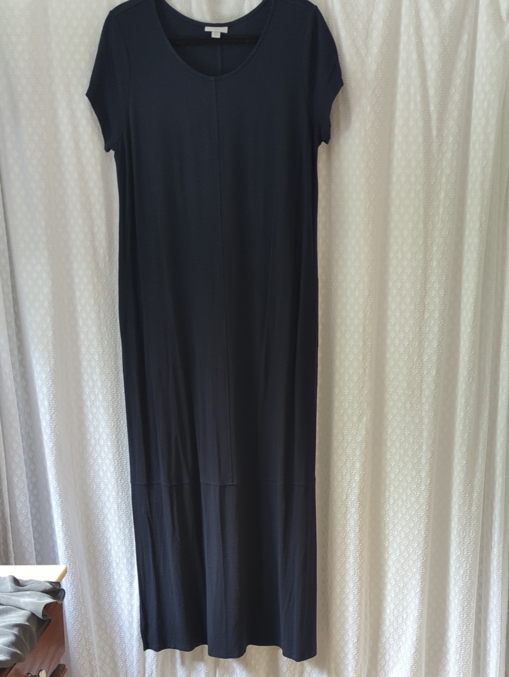 J. Jill Short Sleeve Navy Maxi Dress Pockets Women's Medium Tall